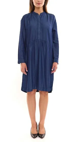 TOM TAILOR vestito in denim vestito casual da donna in lyocell vestito estivo 74411645 blu