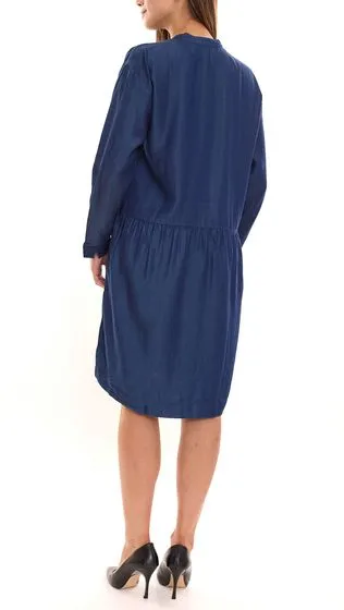 TOM TAILOR vestito in denim vestito casual da donna in lyocell vestito estivo 74411645 blu